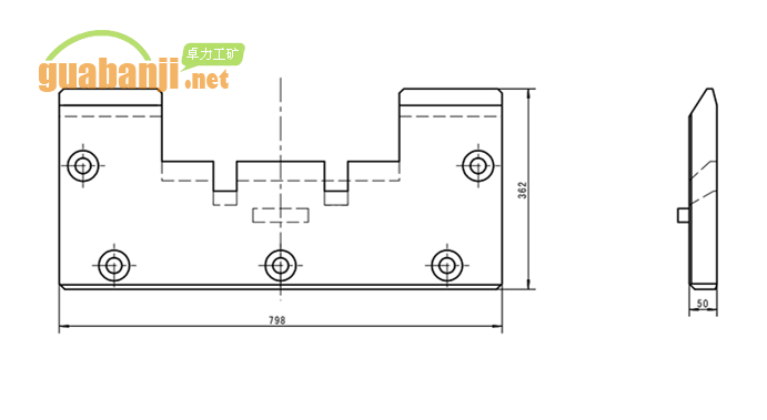 154S98/012303型護(hù)板、舌板尺寸圖